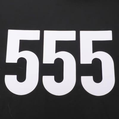 Lot de 3 stickers autocollant numéro course coloris blanc numéro 5 cinq 15x7.5cm pour moto scooter neuf