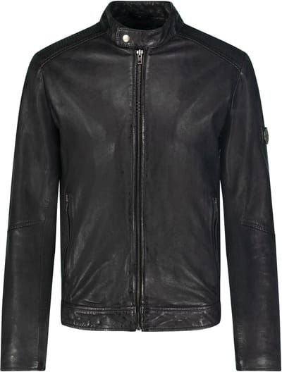 Urban 5884 Shawn Heren Leren Bikerjas – 100% Lamsleer – Zwart L