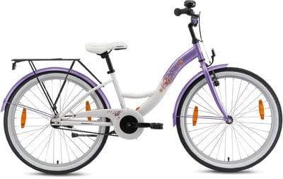 Bikestar kinderfiets Classic 24 inch lila/wit