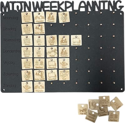Weekplanner - Weekplanner kind - Weekplanner 2026 - Planbord kind - Weekplanner kinderen - Weekplanner kids - Autisme hulpmiddelen - Autisme speelgoed - Autisme kinderen - Weekplanners