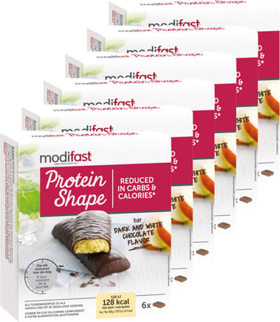 Modifast | Protein Shape Bar Dark & White chocolate | 6 stuks | 6 x 31 gram