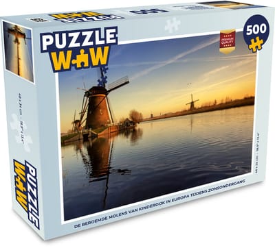 Puzzel Molen - Water - Horizon - Legpuzzel - Puzzel 500 stukjes