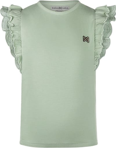 Koko Noko Meisjes T-shirt - Light faded green