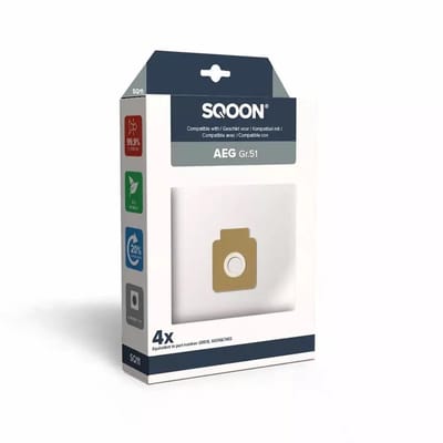 SQOON Stofzuigerzak AEG GR51S doos a 4 stuks