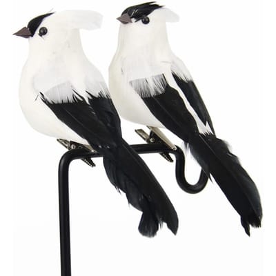 2 stuks Gesimuleerd Veer Papegaai Ornament, Buiten Tuin en Binnenplaats Decoratie, Bruiloft Set En Huis Creatieve Rekwisieten 2pcs