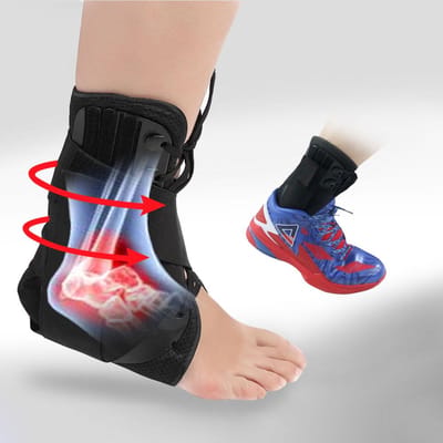 Ademende orthese enkelbrace ondersteuning bescherming corrector verstuiking artritis herstel L L (above 43) black