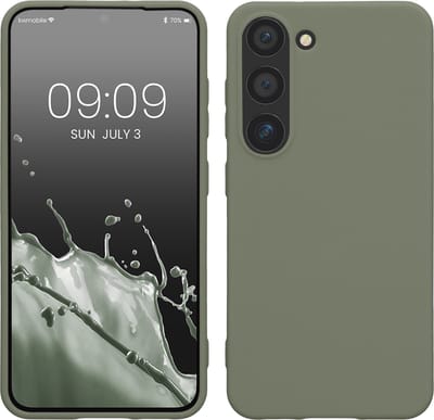 kwmobile telefoonhoesje geschikt voor Samsung Galaxy S23 - Hoesje voor smartphone - Back cover in grijsgroen