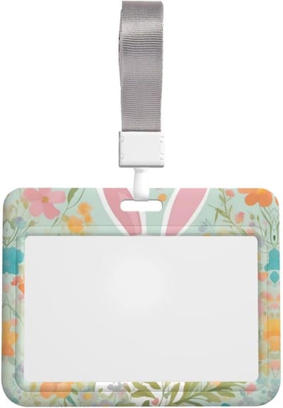 Badgehouder met Lanyard - Kaarthouder ID - Identificatie Tonen - Dubbelzijdig Ontwerp - 10 x 8 cm - Wit