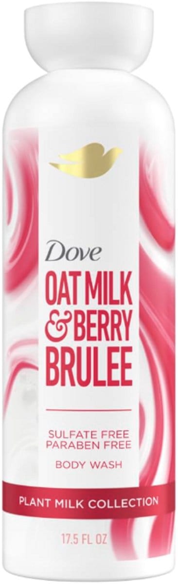 Dove Plant Milk Cleansing Body Wash Oat Milk & Berry Brulee – Hydraterende Douchegel met Plantaardige Melk, Sulfaatvrij & pH Gebalanceerd, Zachte Huidverzorging