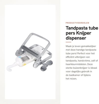 Tandpasta Dispenser Automatisch - Aluminium Houder - Tandpasta Knijper - Handcrème/Zalf Dispenser - Duurzaam - Gemakkelijk in Gebruik - Tubeknijper
