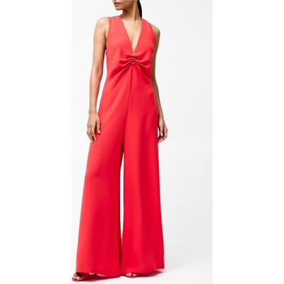 French Connection Arlette Wide Leg Jumpsuit Poppy Red Taglia: 10 | Tute Outlet | Donna | Rosso