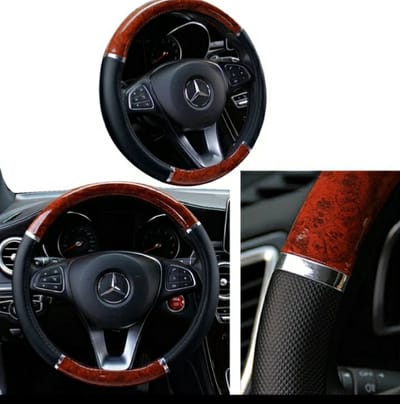 Stuurwielhoes Auto - Universeel - Leer Stuurhoes - Zwart