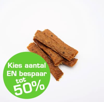 Puur Fit Vleesstrips Kip - Hondensnack - 100 gram