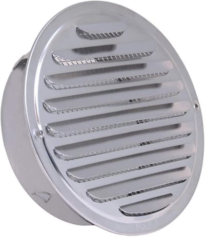 Ventilatiekap - Luchtroosterkap RVS - Luchtcirculatie Verbeteren - Weerhaak Ontwerp - 100mm - Zilver