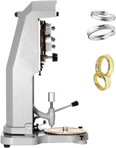 Ring Graveermachine - Punt Gravure Apparaat - Sieraden Personaliseren - Dubbelzijdige Letterplaat - 1.5-2.0 mm Tekenmaat - Metaal