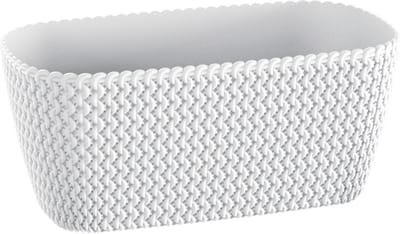Prosperplast Plantenbak Splofy - wit - voor buiten - 30 x 18 x 14 cm - buiten - kunststof