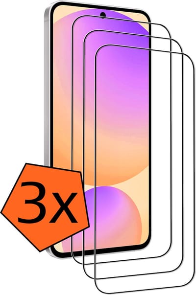 Screenprotector - 3 Stuks - Geschikt voor Samsung Galaxy S24 FE - Full Cover - Gehard Glas - Beschermglas - Tempered Glass - Screen Protector