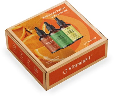 VitaminFit Weerstand Volwassenen Pakket - 100% Natuurlijk & Plantaardig - Combinatie Vitamine C + Multivitamine D3 + Echinacea - Druppels