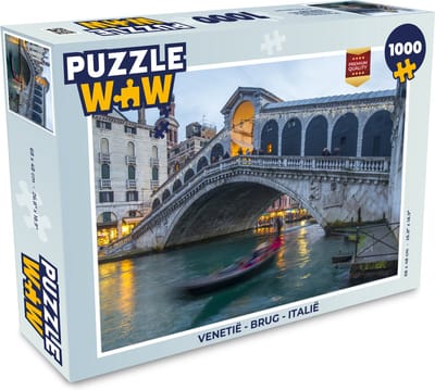 Puzzel Venetië - Brug - Italië - Legpuzzel - Puzzel 1000 stukjes volwassenen