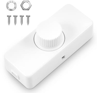Dimmer Schakelaar voor LED Verlichting, 3-100 W Rotatieve Dimmer, 230 V, Geschikt voor Dimbare LED Lampen en Gloeilampen, Betrouwbaar en Stabiel