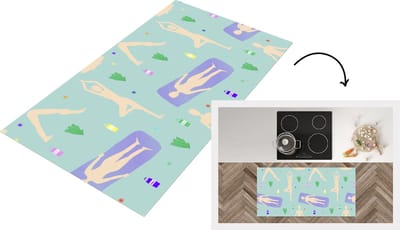 Keukenloper - Loper keuken - Yoga - Patronen - Zen - 120x60 cm - Keukenloper vinyl