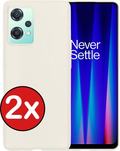 Hoesje - 2 Stuks - Geschikt voor OnePlus Nord CE 2 Lite - Sterk & Shockproof - Telefoonhoes - Back Cover - Case Siliconen - Telefoon Hoes - Wit