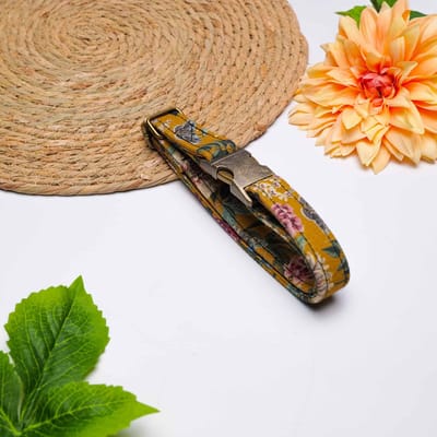 Honden riemen Snake Flowers maat M
