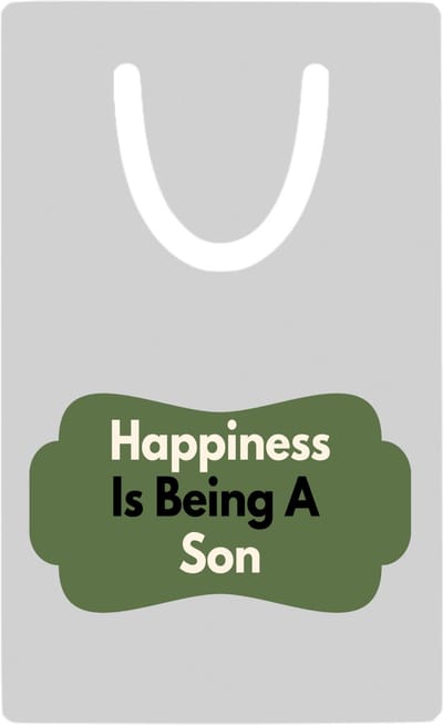 Hacebo® - happiness is being a son metalen boekenlegger - Zoon - de liefste zoon - verjaardag - cadeautje voor zoon - zoon artikelen - kado - geschenk Bladwijzer boekenleggers - 7.6 cm x 5cm