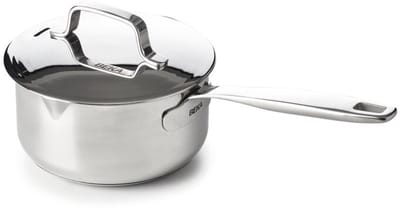 Beka Maestro steelpan/sauspan met deksel – Ø16 cm - 1,6L – RVS – PFAS-vrij – Volumeaanduiding – Giettuiten – Geschikt: inductie & vaatwas