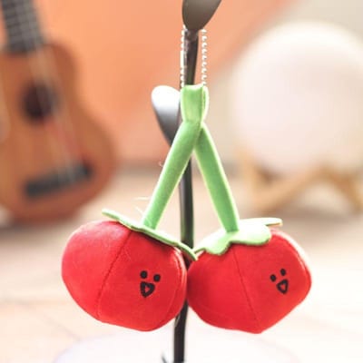1 Pièce Dernière Pendentif Peluche Tomate Olive Mignon Et Charmant Légume Adorable Triple Fruit Poupée Sac Porte-clés Décoration de Sac à Dos beige