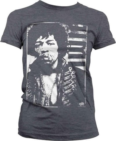 Jimi Hendrix Dames Tshirt -S- Distressed Grijs