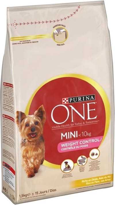 PURINA ONE hond mini gewicht control- kalkoen 1,5kg