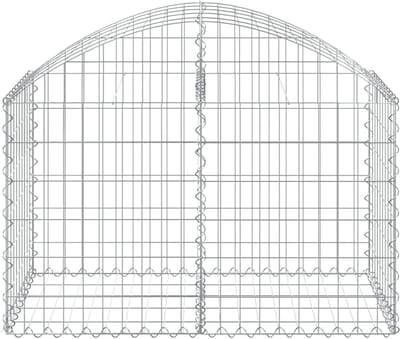 Gabion mand - Stenen kooi - Tuin decoratie - Verzinkt ijzer - 100 x 50 x 80 cm - Zilverkleurig