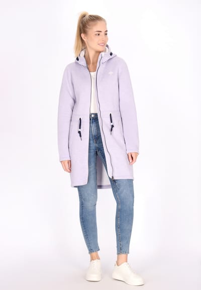Schmuddelwedda Gebreide fleece jas Dames Grijsviolet gemêleerd