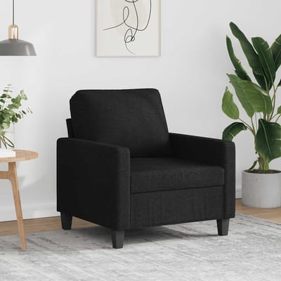 vidaXL - Fauteuil - 60 - cm - stof - zwart