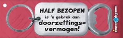 Sleutelhanger/opener Half Bezopen