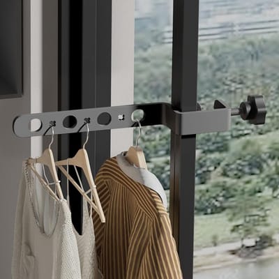 Vouwbaar droogrek met 7 gaten voor binnen en buiten, ruimtebesparend, draagbaar en stevig, ideaal voor balkon, badkamer en kamperen