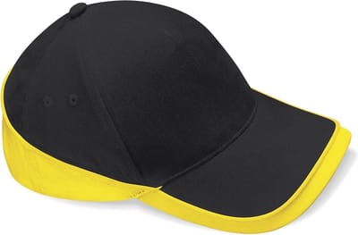Beechfield Competition Cap Zwart Geel