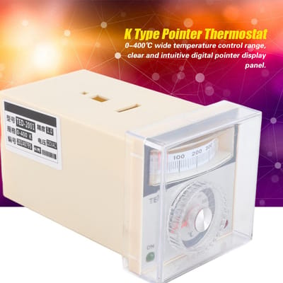 Régulateur de Température à Pointeur TED2001 Thermostat Type K 0400 degrés Celsius 220VAC red