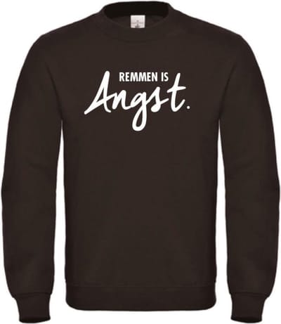 Remmen is Angst wintersport sweater zwart XL - wit - soBAD. | Foute apres ski outfit | kleding | verkleedkleren | wintersporttruien | wintersport dames en heren