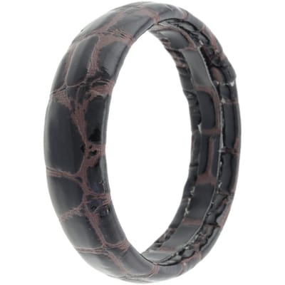 Behave – Armband – Chocoladebruin – Crocoprint – Glossy Look – Statement Sieraad