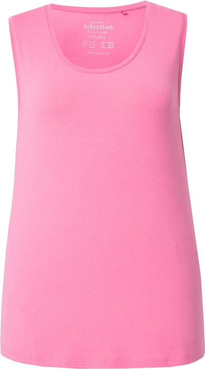 Ulla Popken - Dames - top stretch zijsplitten crêpe kwaliteit selection - Roze - Maat 42+