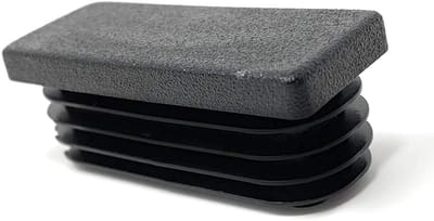 Allecto - vierkante buispluggen - lamellenpluggen - eenvoudig te monteren - zwart - wanddikte 1-3 mm - geschikt voor 60x20 mm - 10 stuks