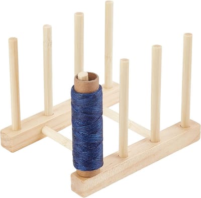 Houten Draadrek voor Borduren en Quilten, 8 Spoelen Organisator voor Garens en Kralen, Ideaal voor Creatieve Projecten en Haarvlechten, Diameter 8mm