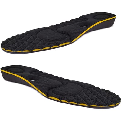 Magneet Massage Hoogte Verhogende Inlegzolen Voor Vrouwen Mannen 2/3/4/5 Cm Omhoog Onzichtbare Voetboogondersteuning Orthopedische Inlegzolen Verhoog Lift Height 2cm black