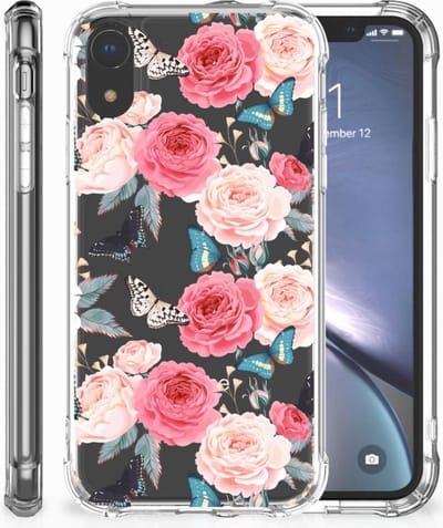 Apple iPhone Xr Case Butterfly Roses