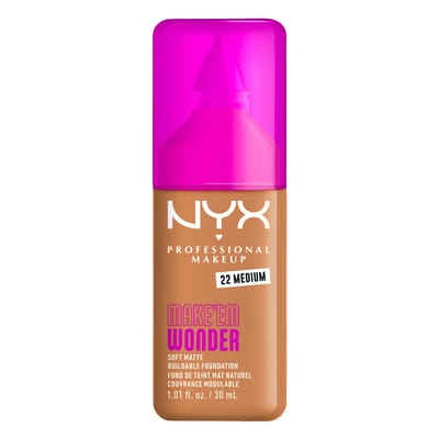 NYX Professional Make Up Make 'EM Wonder Foundation - Zachte matte finish - Met huidverzorgende hyaluronzuur - Medium