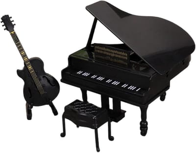 Miniatuur Piano Model - Speelgoed Pianokruk - Decoratie en Educatie - Zorgvuldig Vervaardigd - 13 x 10.5 x 1 cm