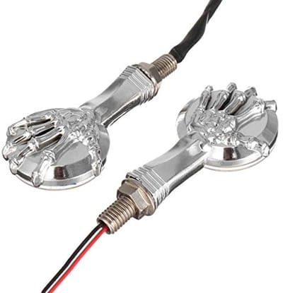 Dailygoods - Motorfiets LED Knipperlichten - Gele Schedellampen - Superhelder en Waterdicht - Energiebesparend - Voor Harley Custom-Chrome