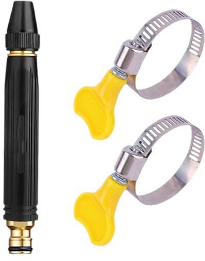 Waterpistool-drukspuit-Multifunctionele Hogedruk Tuinspuit - Regelbaar Spuitpistool voor Tuinslang - Waterspuit voor Autowassen, Tuinbesproeiing en Terrasreiniging - Universeel Opzetstuk - Lekvrij en Ergonomisch -5-delige set
